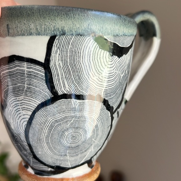 Pottery Nature Inspired Wood Grain 2 Coffee / Tea Mugs - Picture 13 of 14
